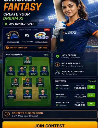 HEROS11 (heros 11) fantasy cricket & matchday visual 3